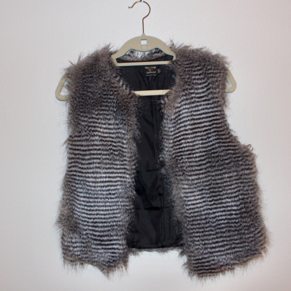 Kate Moss x Topshop Faux Fur Vest